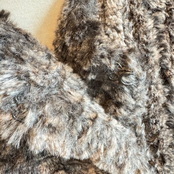 New Mystree Brown Faux Rabbit Fur Jacket - Picture 14 of 14